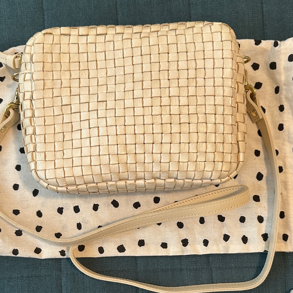Clare V Midi Sac Natural Woven Crossbody Bag